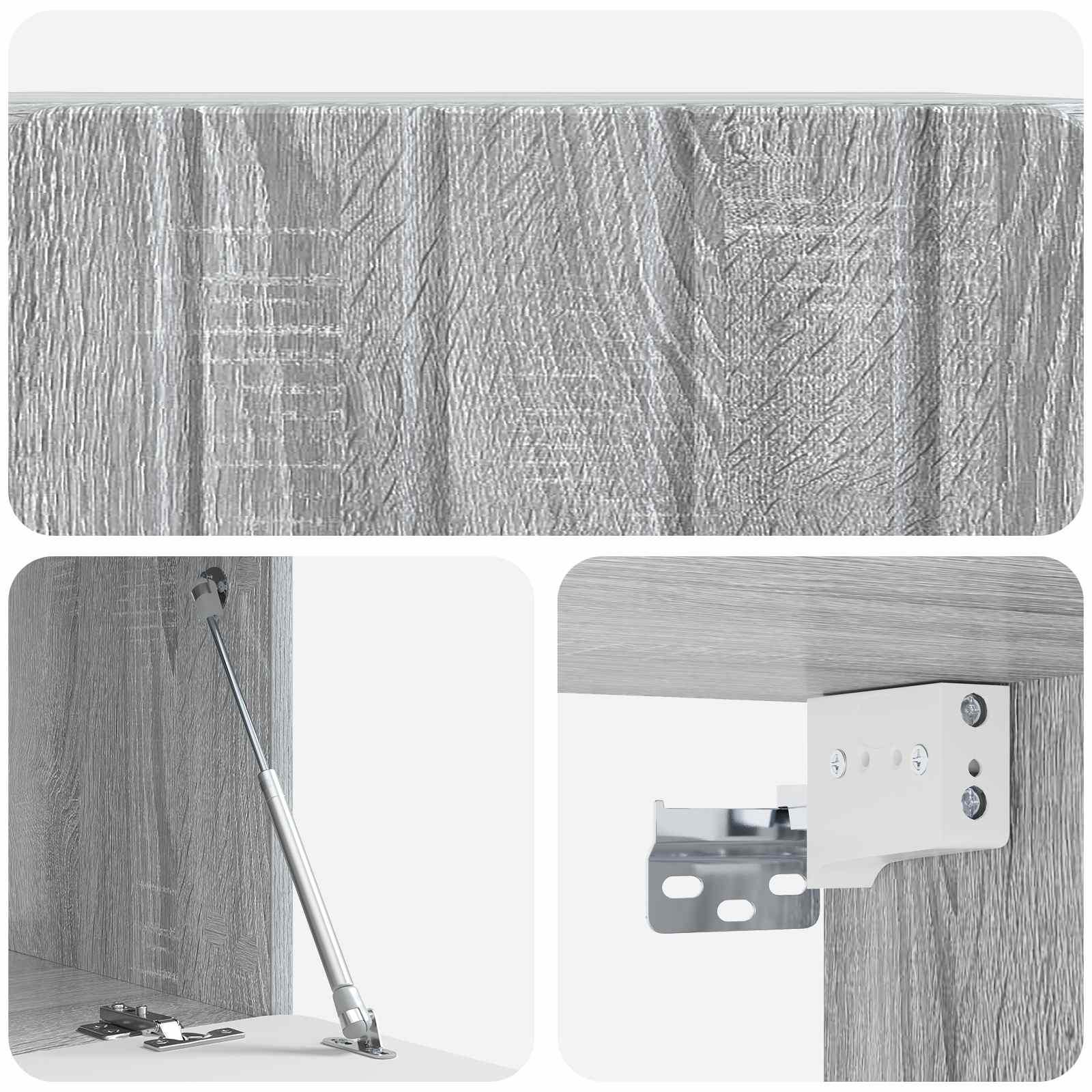 Mobile Porta TV da Muro Grigio Sonoma 59,5 x 41 x 30 cm | homemem39