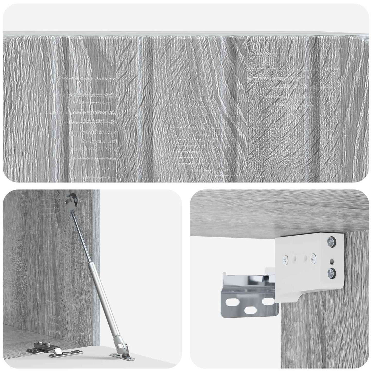 Mobile Porta TV da Muro Grigio Sonoma 59,5 x 41 x 30 cm