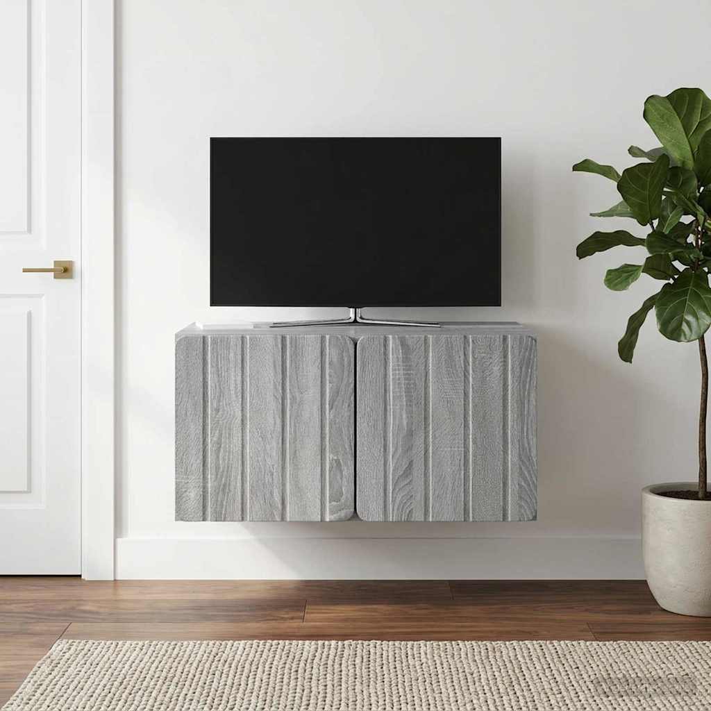 Mobile Porta TV da Muro Grigio Sonoma 59,5 x 41 x 30 cm