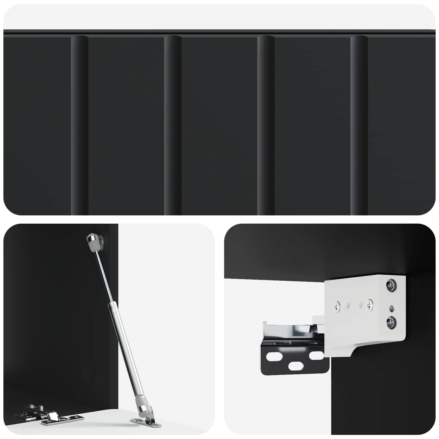 Mobile Porta TV da Muro 78,5 x 41 x 30 cm Nero