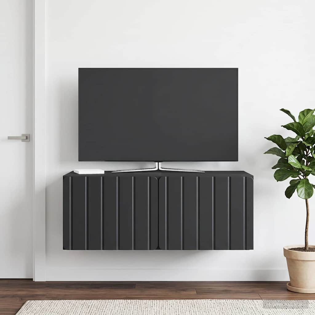 Mobile Porta TV da Muro 78,5 x 41 x 30 cm Nero