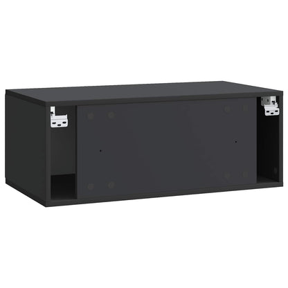 Mobile Porta TV da Muro Nero 78,5 x 41 x 30 cm | homemem39