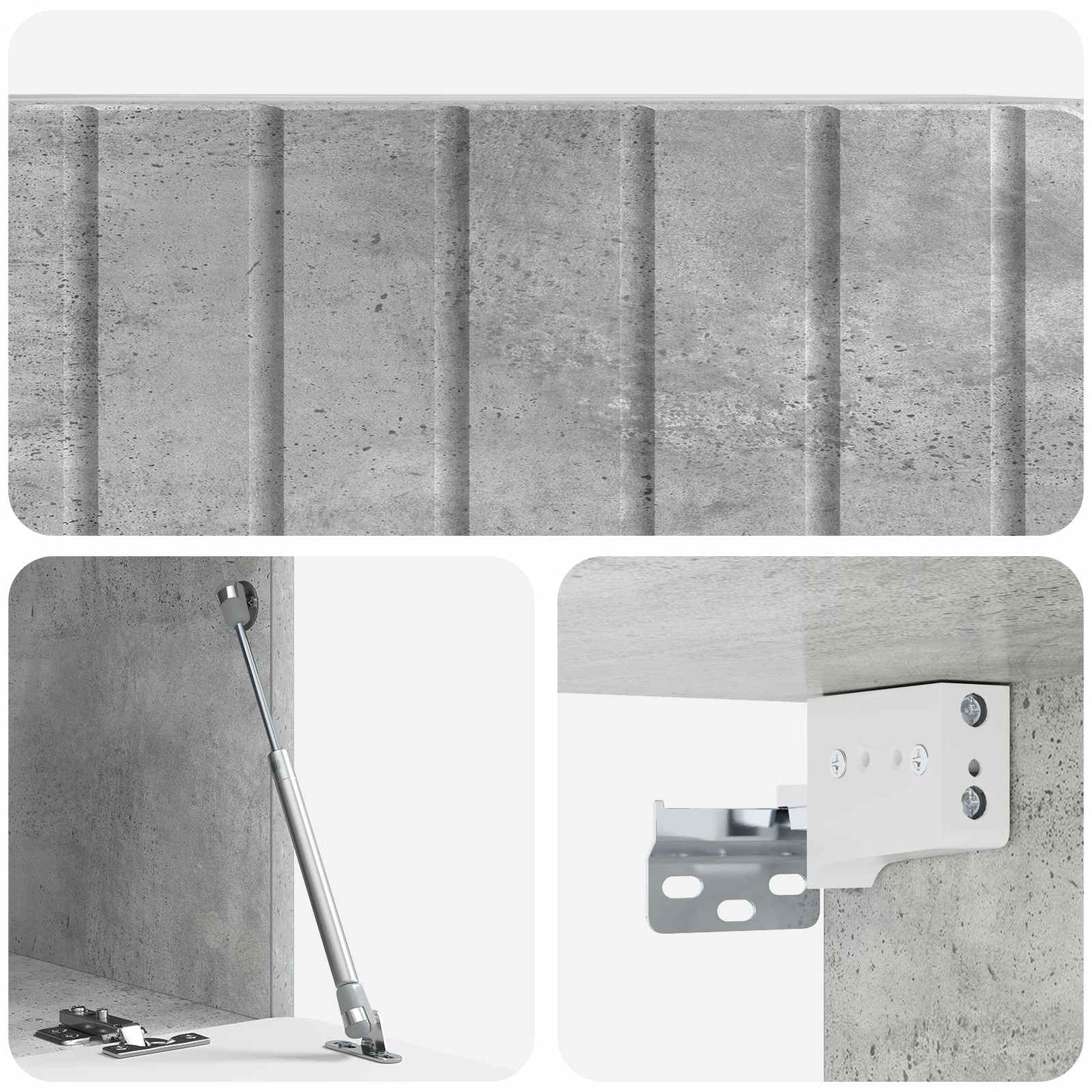 Mobile Porta TV da Muro Grigio Cemento 78,5 x 41 x 30 cm | homemem39