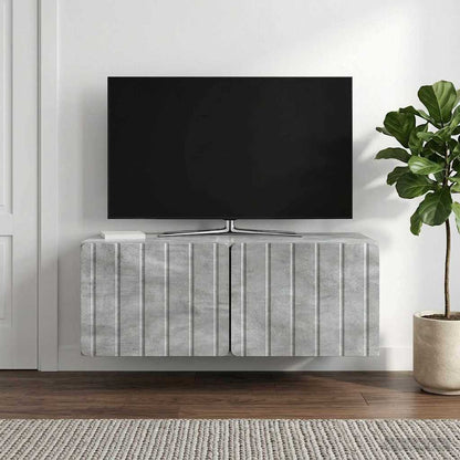 Mobile Porta TV da Muro 78,5 x 41 x 30 cm Grigio Cemento