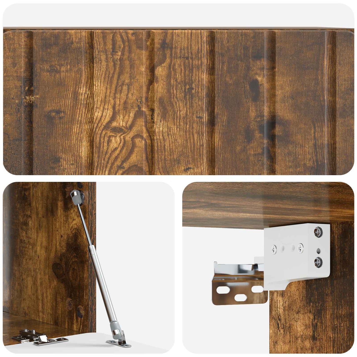 Mobile Porta TV da Muro 78,5 x 41 x 30 cm Rovere Fumo