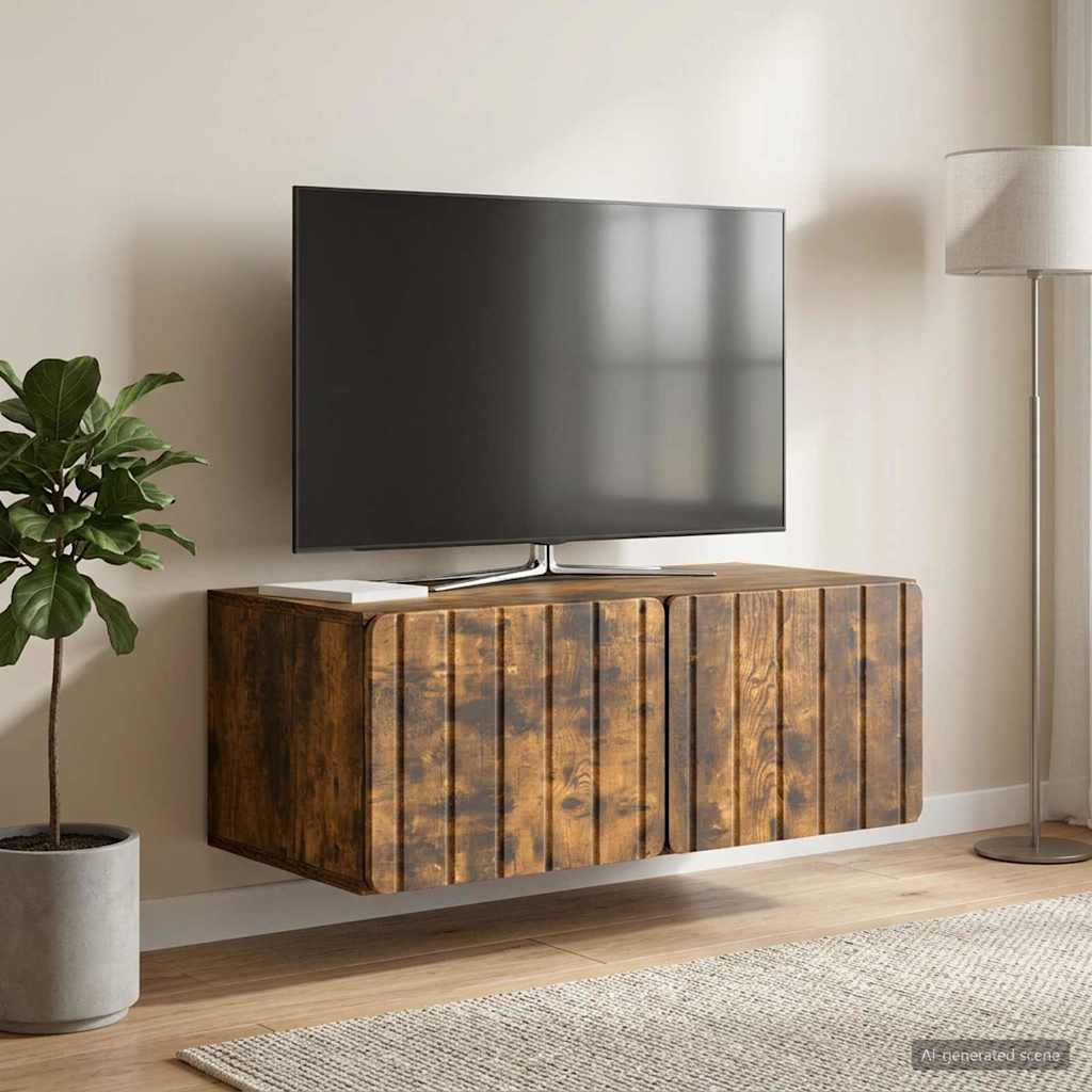 Mobile Porta TV da Muro 78,5 x 41 x 30 cm Rovere Fumo