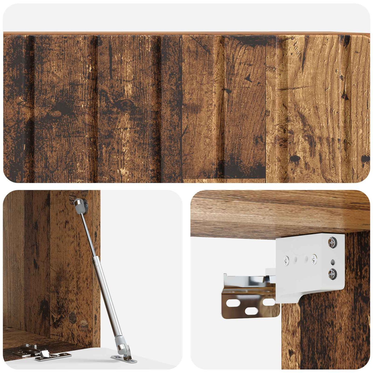 Mobile Porta TV da Muro 78,5 x 41 x 30 cm Legno antico