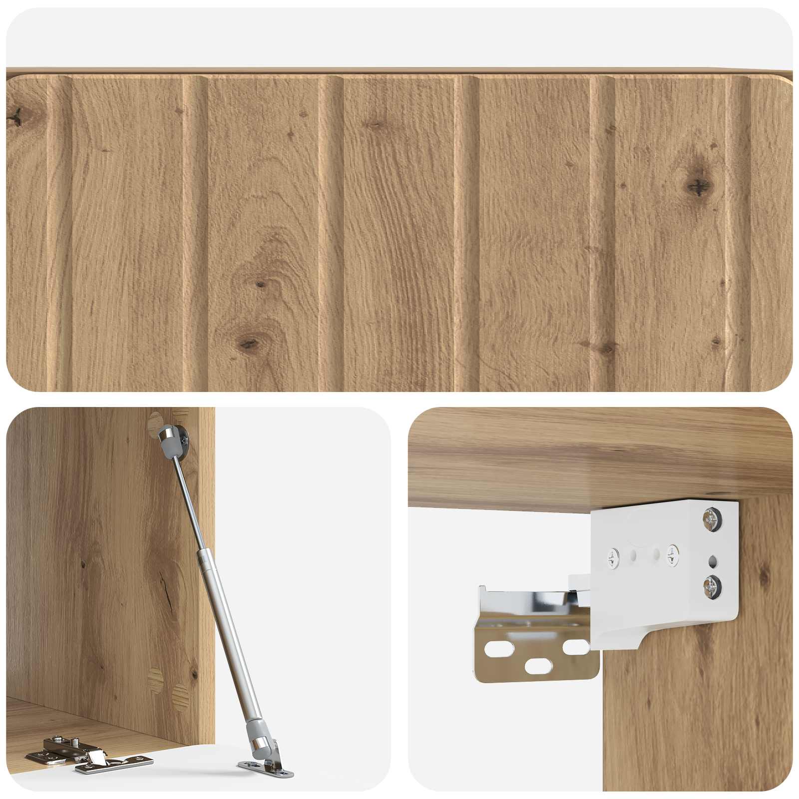 Mobile Porta TV da Muro Rovere Artigianale 78,5 x 41 x 30 cm | homemem39
