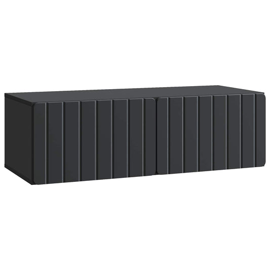 Mobile Porta TV da Muro Montaggio a parete Nero 98 x 41 x 30 cm | homemem39