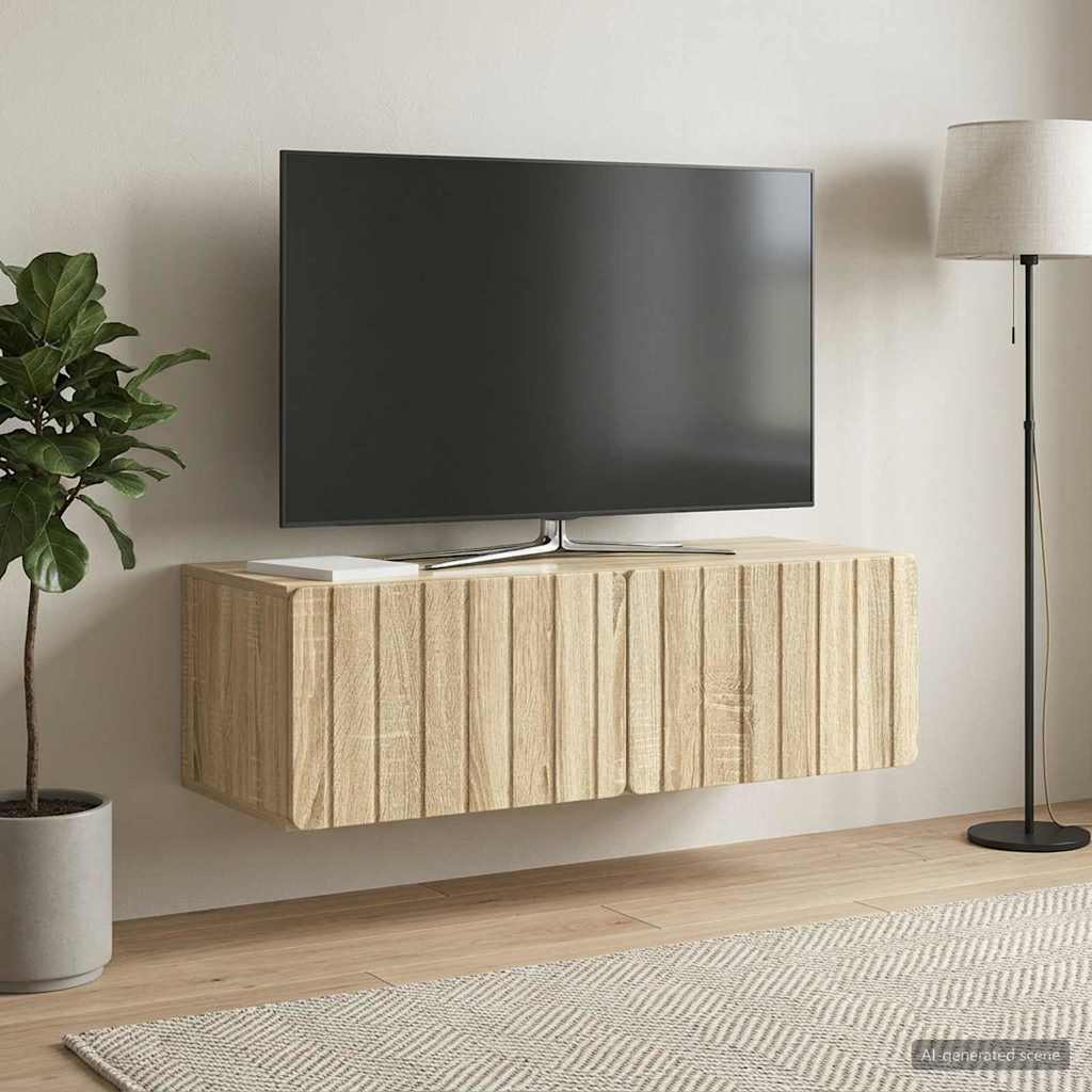 Mobile Porta TV da Muro 98 x 41 x 30 cm Rovere Sonoma