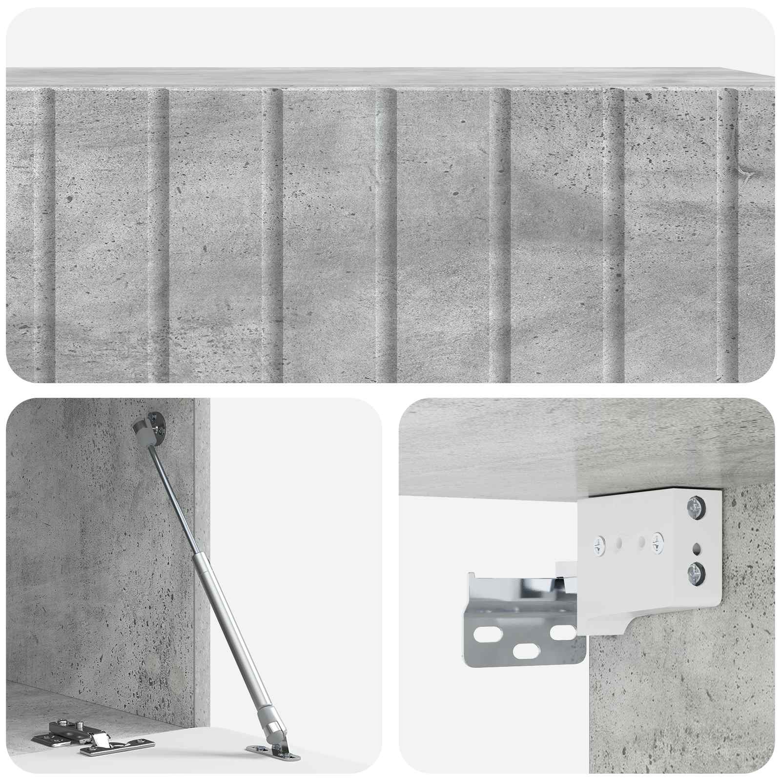 Mobile Porta TV da Muro Grigio Cemento 98 x 41 x 30 cm | homemem39