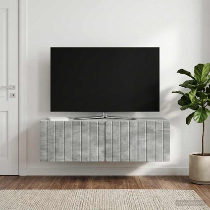 Mobile Porta TV da Muro 98 x 41 x 30 cm Grigio Cemento