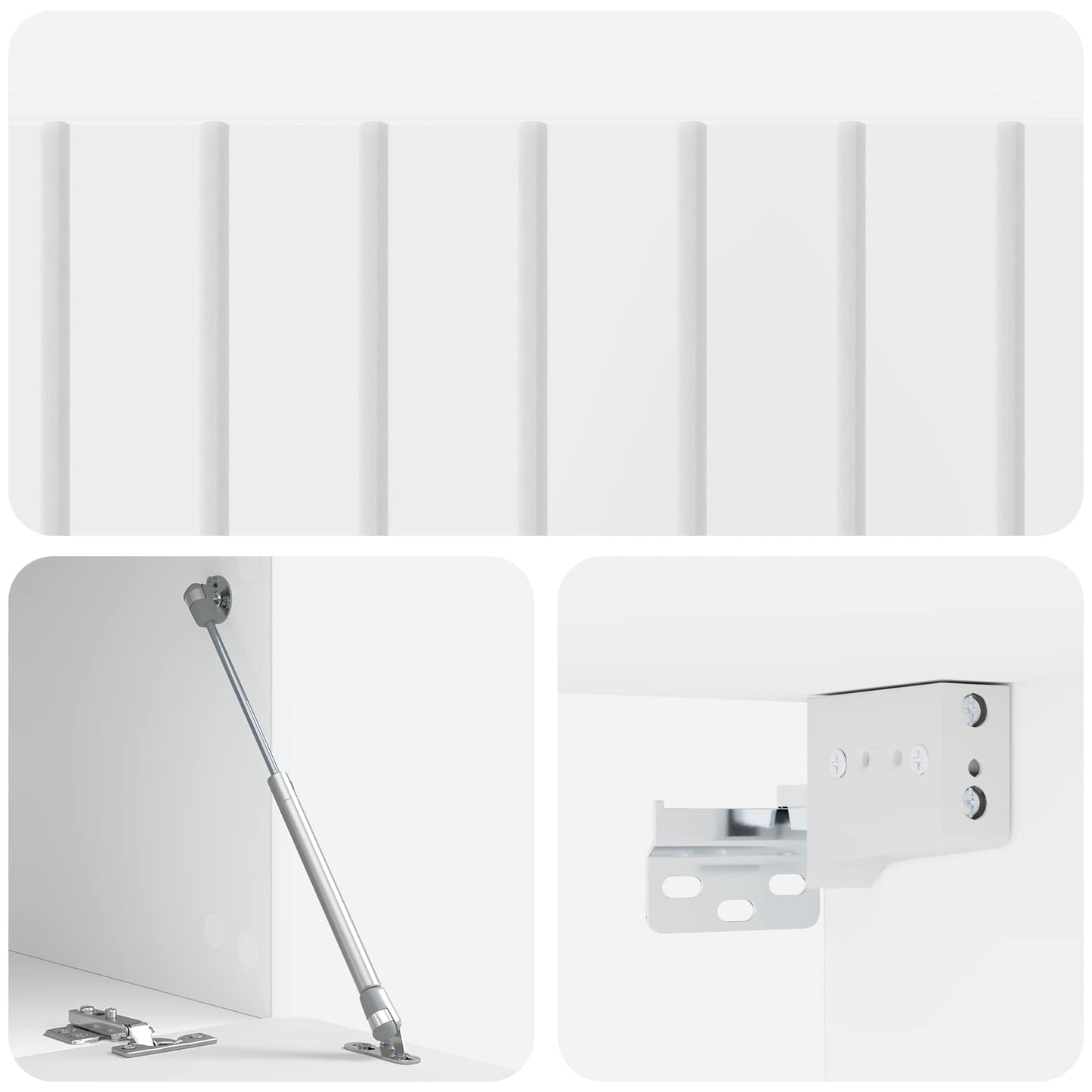 Mobile Porta TV da Muro Bianco Lucido 98 x 41 x 30 cm | homemem39