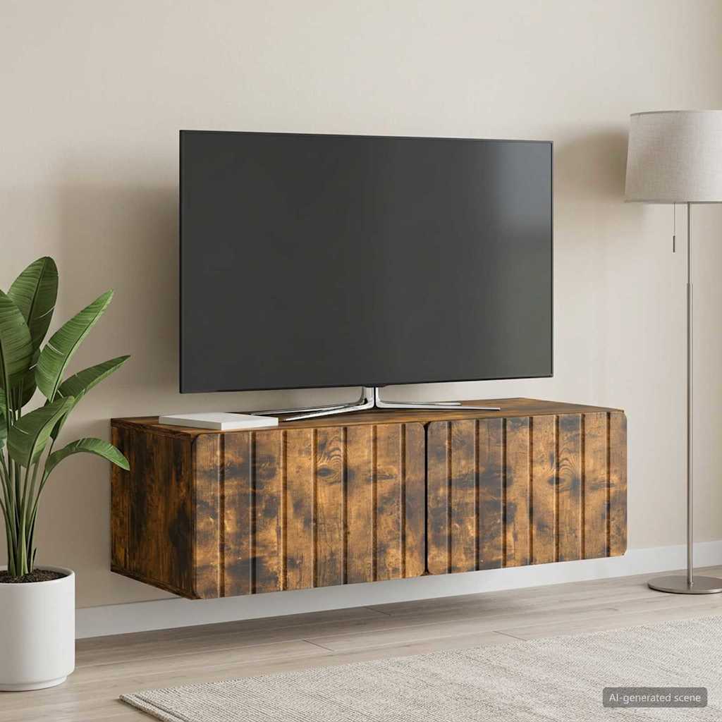 Mobile Porta TV da Muro Rovere Fumo 98 x 41 x 30 cm