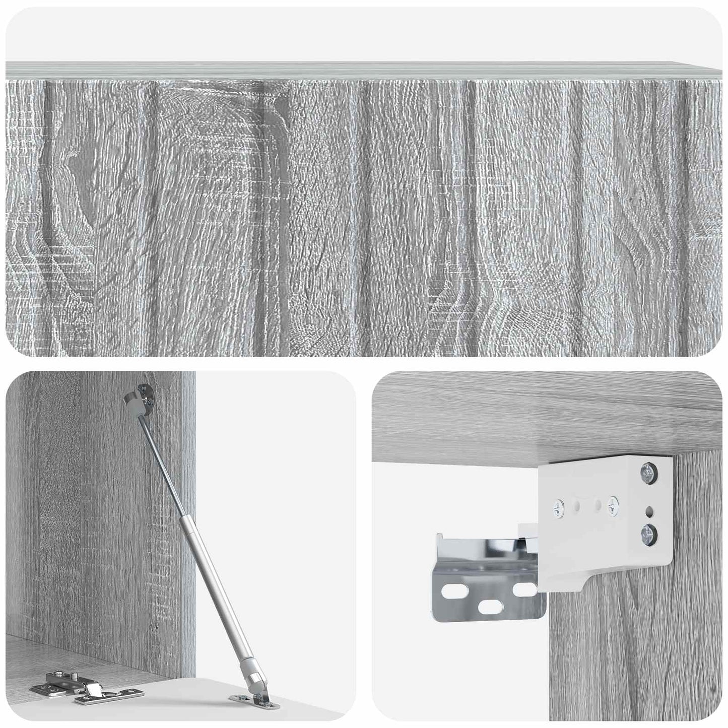 Mobile Porta TV da Muro 98 x 41 x 30 cm Sonoma grigio