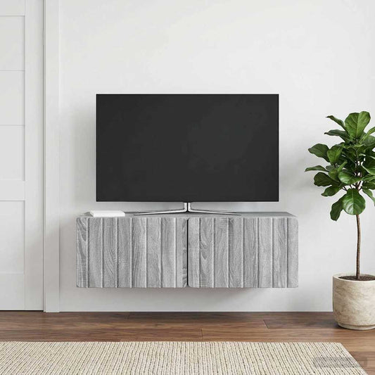 Mobile Porta TV da Muro 98 x 41 x 30 cm Sonoma grigio