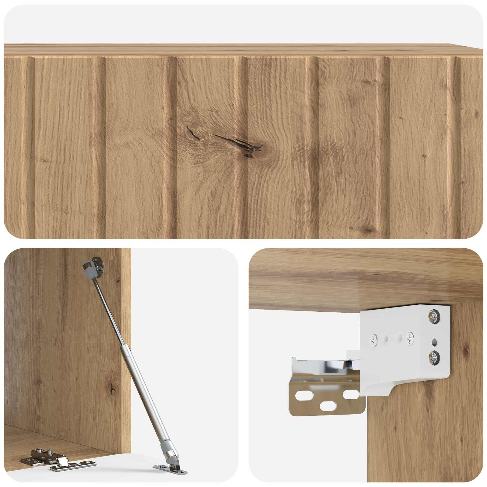 Mobile Porta TV da Muro Rovere Artigianale 98 x 41 x 30 cm | homemem39