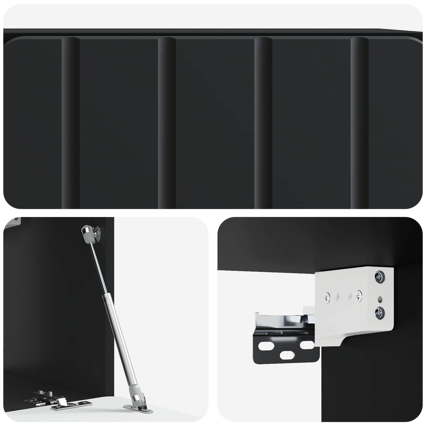 Mobile Porta TV da Muro 59,5 x 31 x 30 cm Nero