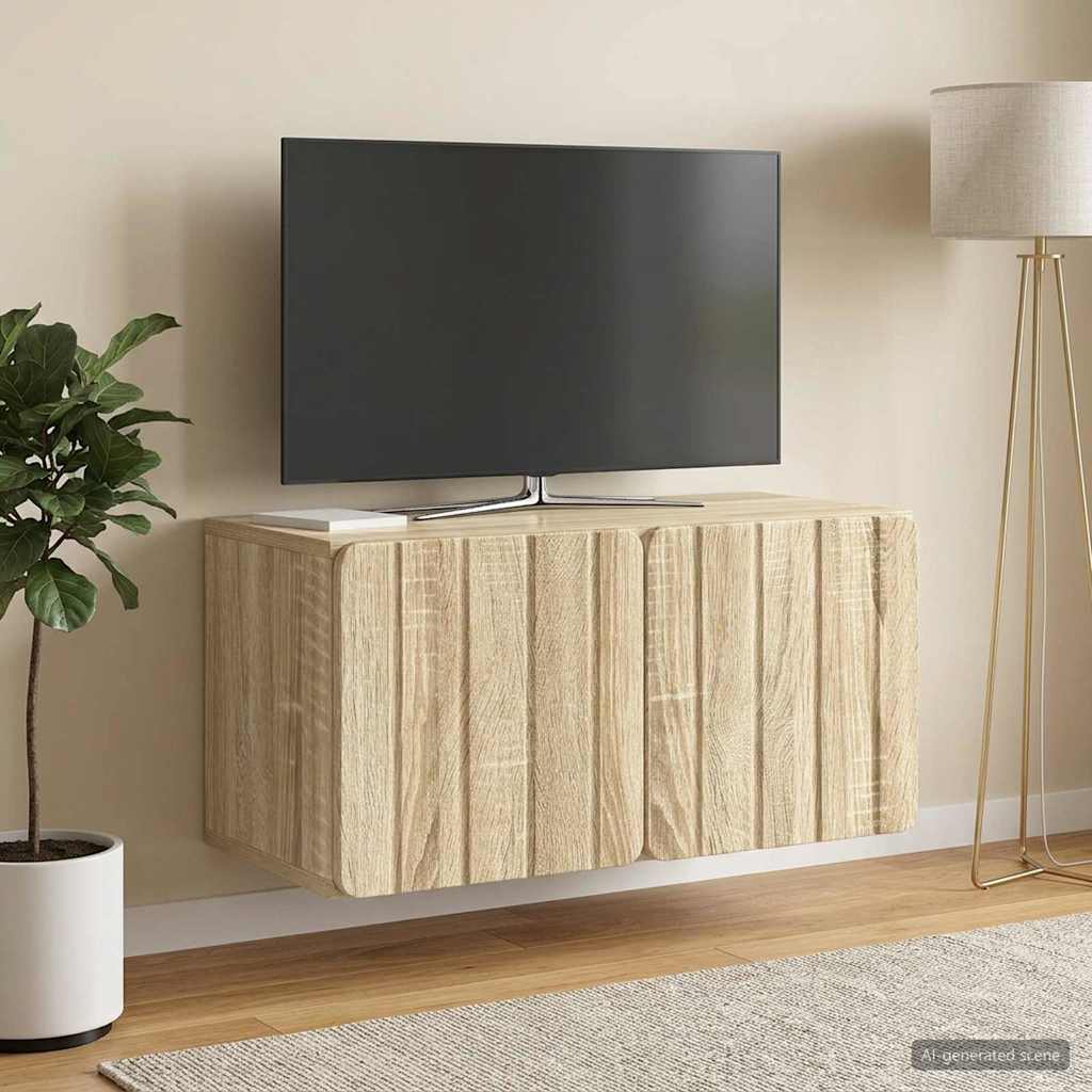Mobile Porta TV da Muro 59,5 x 31 x 30 cm Rovere Sonoma