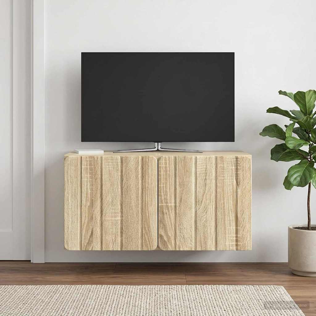 Mobile Porta TV da Muro 59,5 x 31 x 30 cm Rovere Sonoma