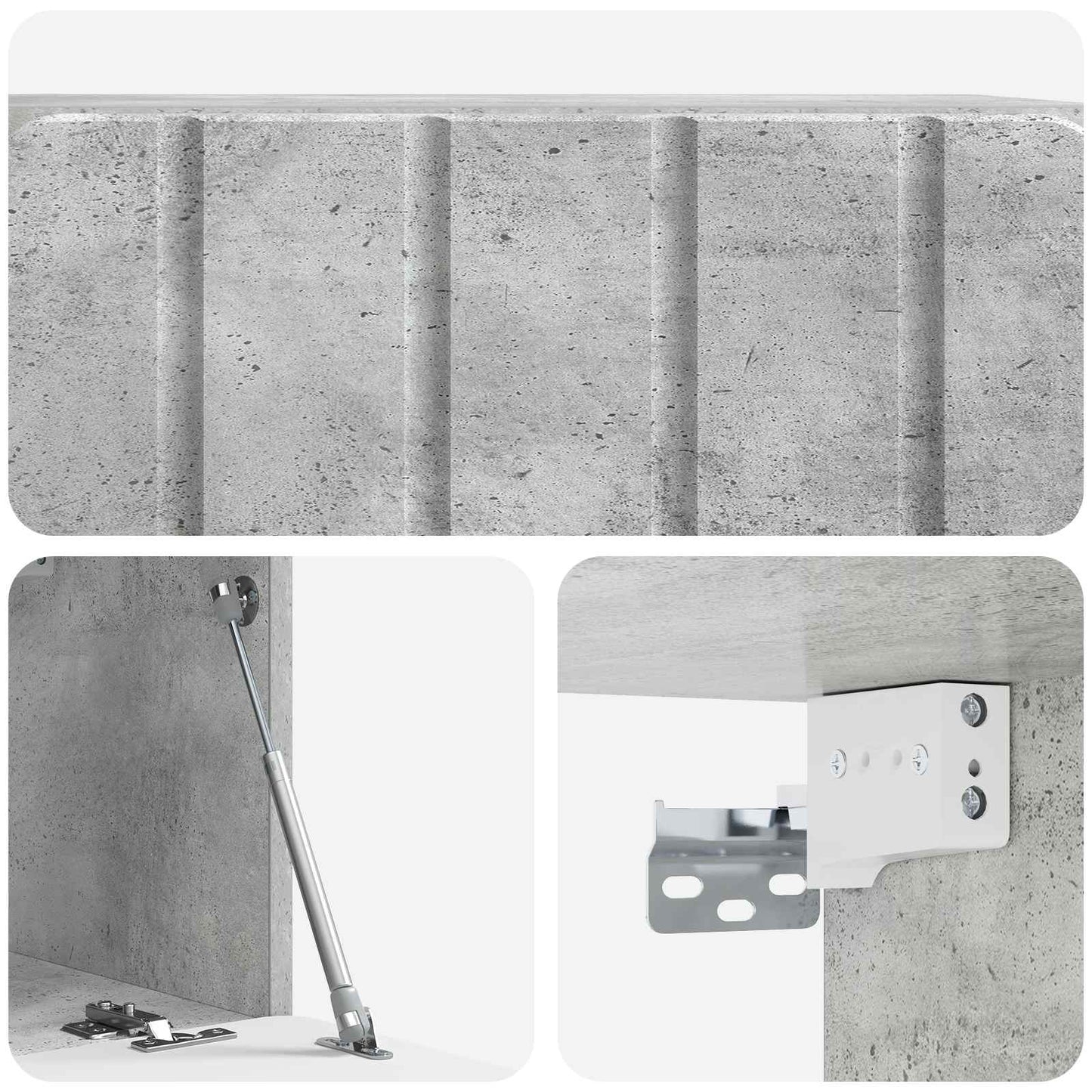 Mobile Porta TV da Muro 59,5 x 31 x 30 cm Grigio Cemento