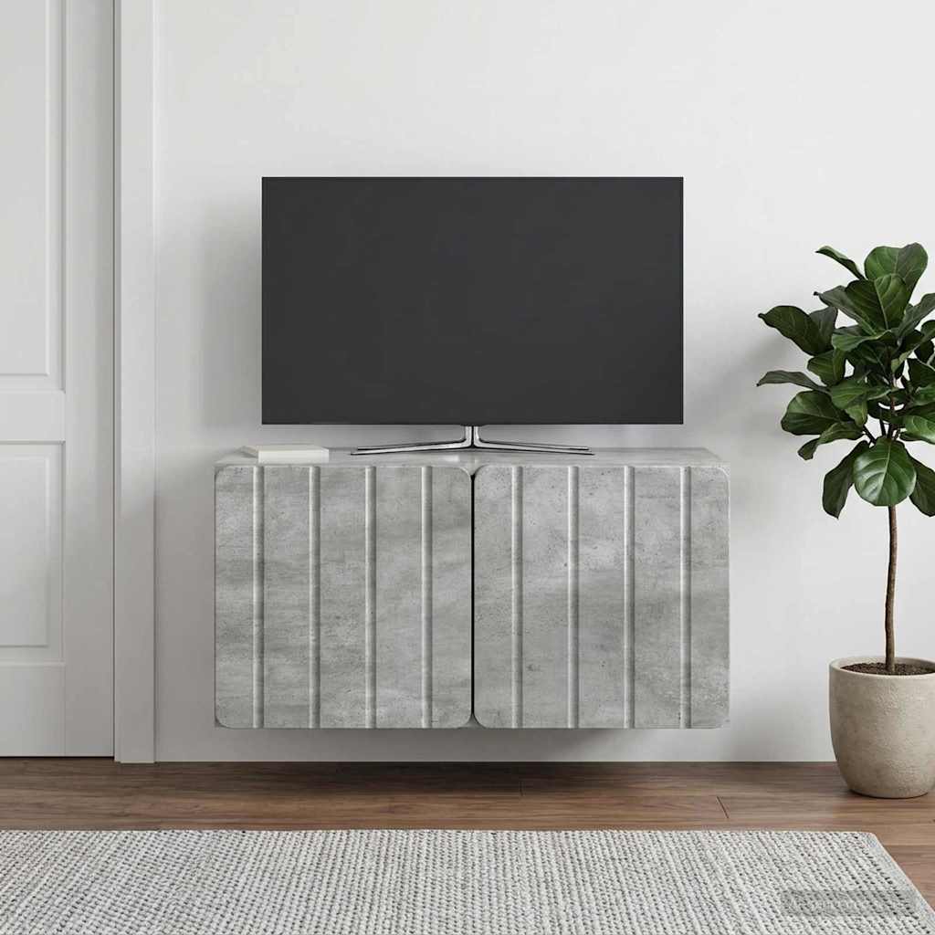 Mobile Porta TV da Muro 59,5 x 31 x 30 cm Grigio Cemento