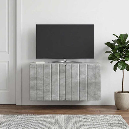 Mobile Porta TV da Muro 59,5 x 31 x 30 cm Grigio Cemento