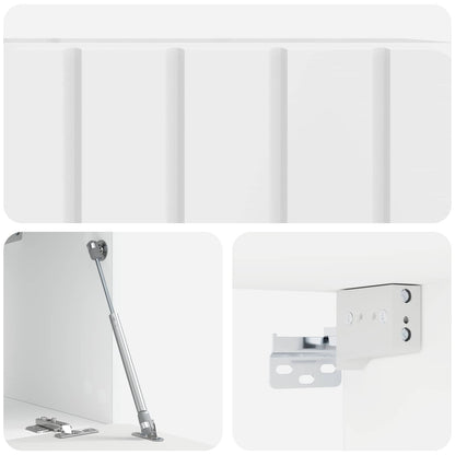 Mobile Porta TV da Muro Bianco Lucido 59,5 x 31 x 30 cm | homemem39