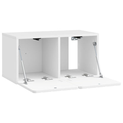 Mobile Porta TV da Muro Bianco Lucido 59,5 x 31 x 30 cm