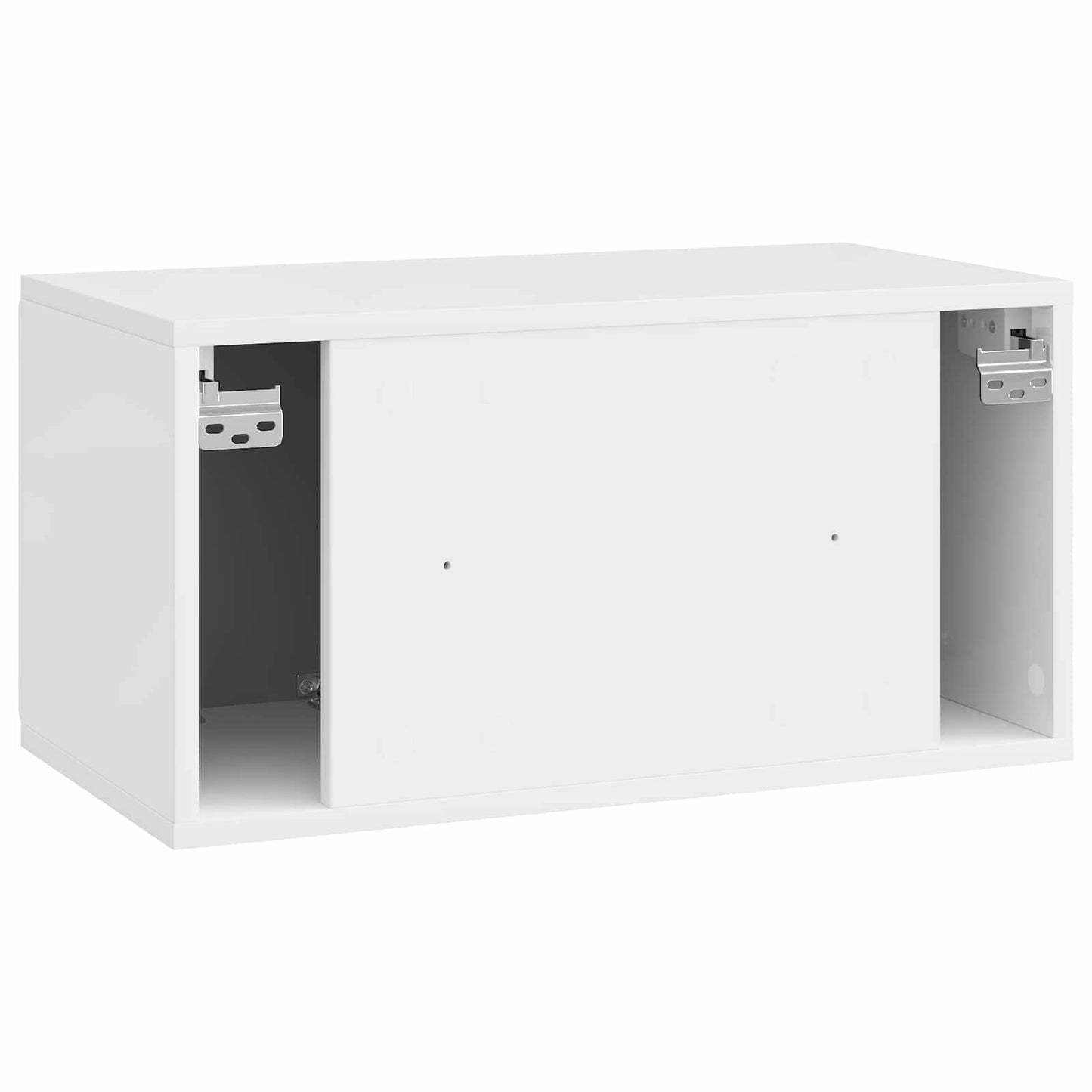 Mobile Porta TV da Muro Bianco Lucido 59,5 x 31 x 30 cm
