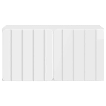 Mobile Porta TV da Muro 59,5 x 31 x 30 cm Bianco Lucido