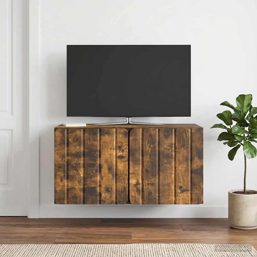 Mobile Porta TV da Muro 59,5 x 31 x 30 cm Rovere Fumo