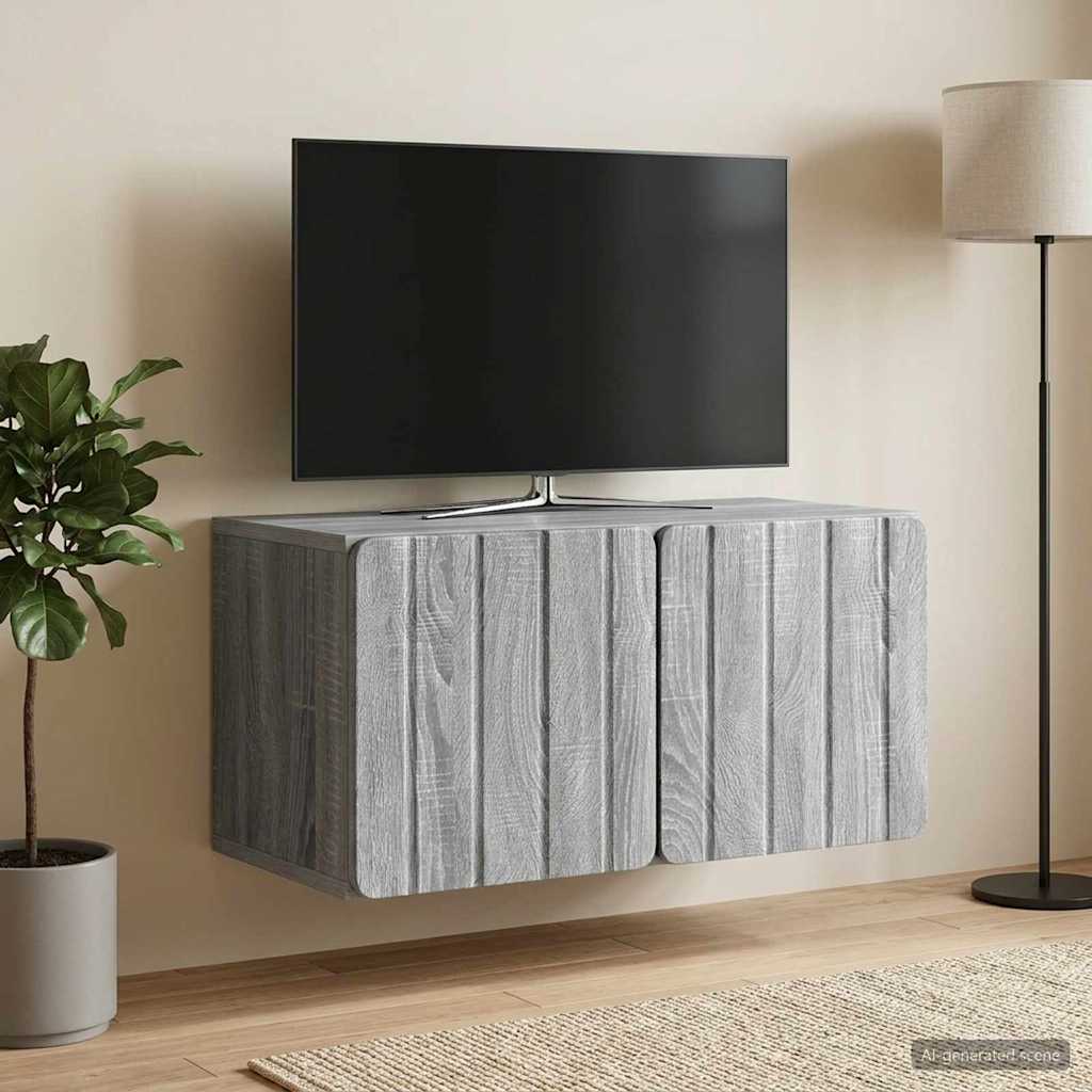 Mobile Porta TV da Muro 59,5 x 31 x 30 cm Sonoma grigio
