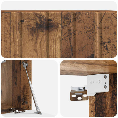 Mobile Porta TV da Muro 59,5 x 31 x 30 cm Legno antico