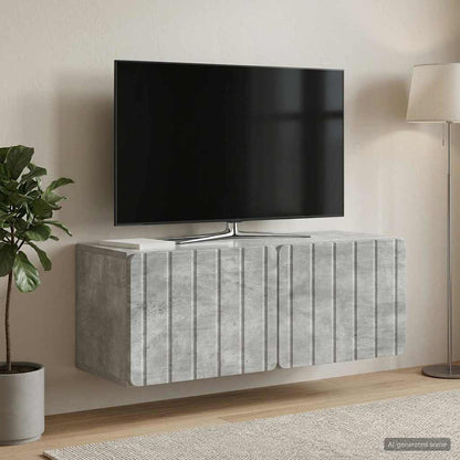 Mobile Porta TV da Muro 78,5 x 31 x 30 cm Grigio Cemento