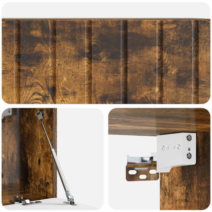 Mobile Porta TV da Muro 78,5 x 31 x 30 cm Rovere Fumo