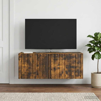 Mobile Porta TV da Muro 78,5 x 31 x 30 cm Rovere Fumo