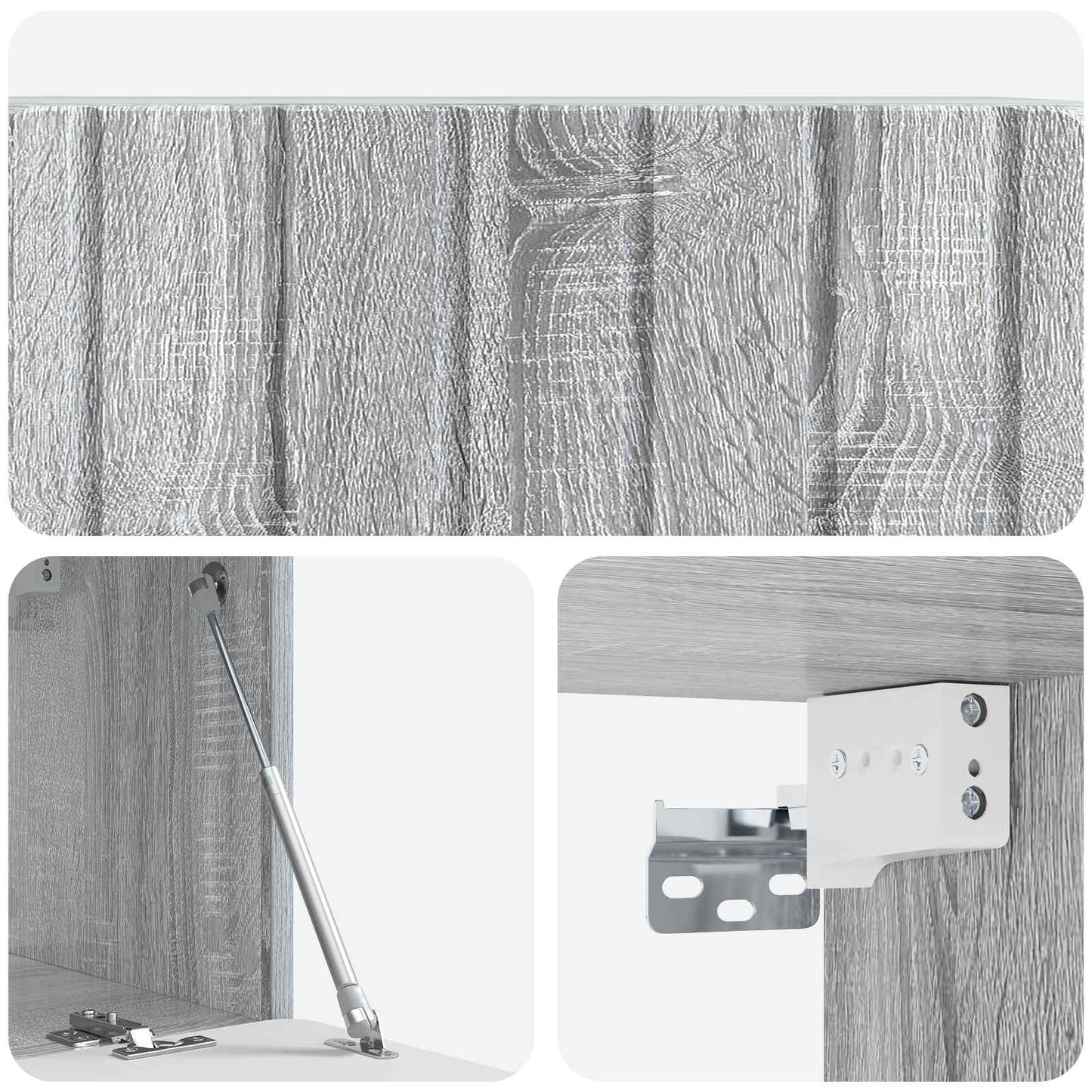 Mobile Porta TV da Muro Grigio Sonoma 78,5 x 31 x 30 cm | homemem39