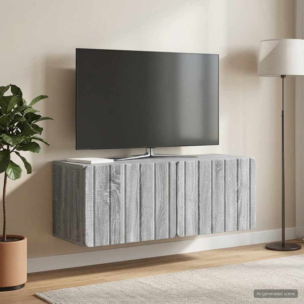 Mobile Porta TV da Muro 78,5 x 31 x 30 cm Sonoma grigio