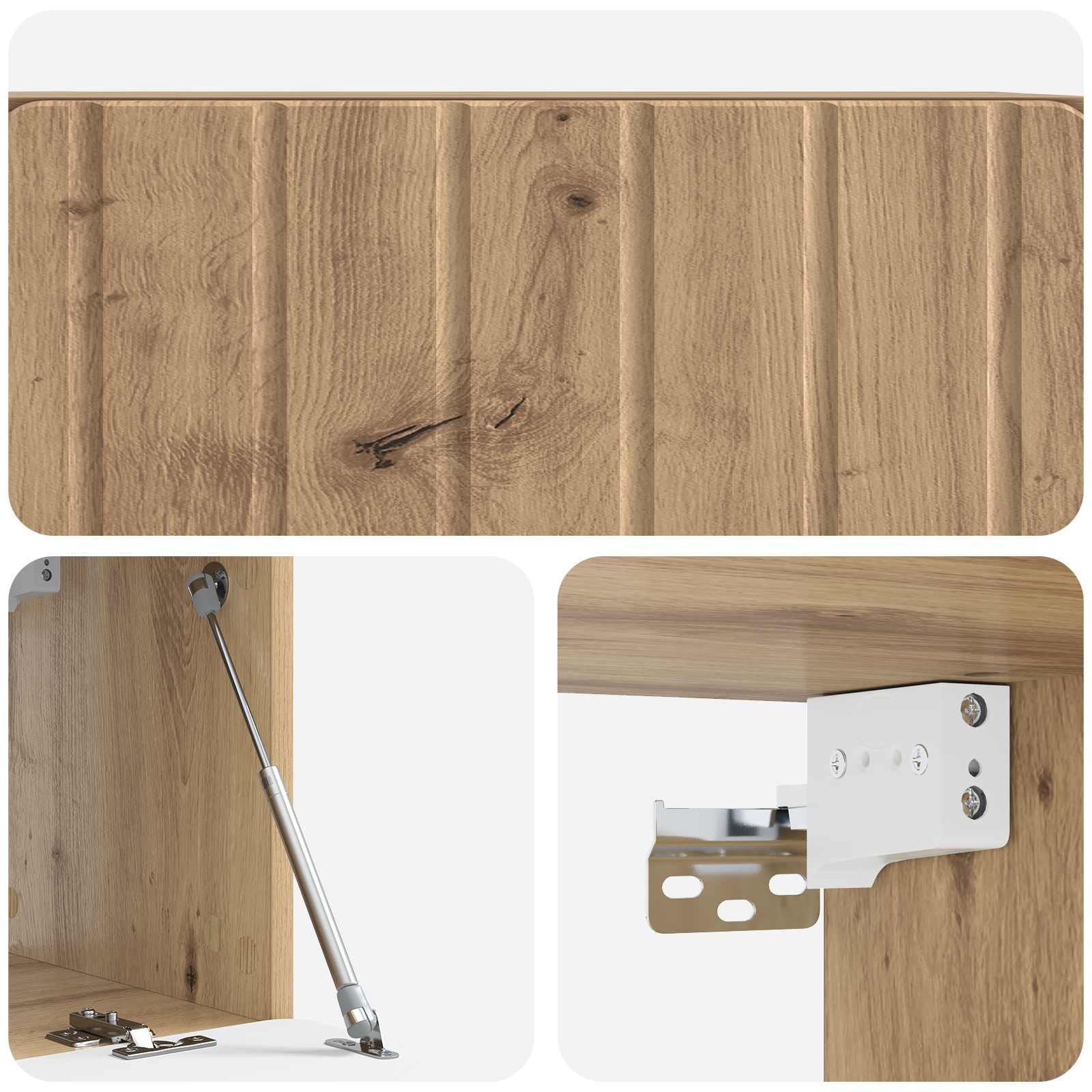 Mobile Porta TV da Muro Rovere Artigianale 78,5 x 31 x 30 cm | homemem39