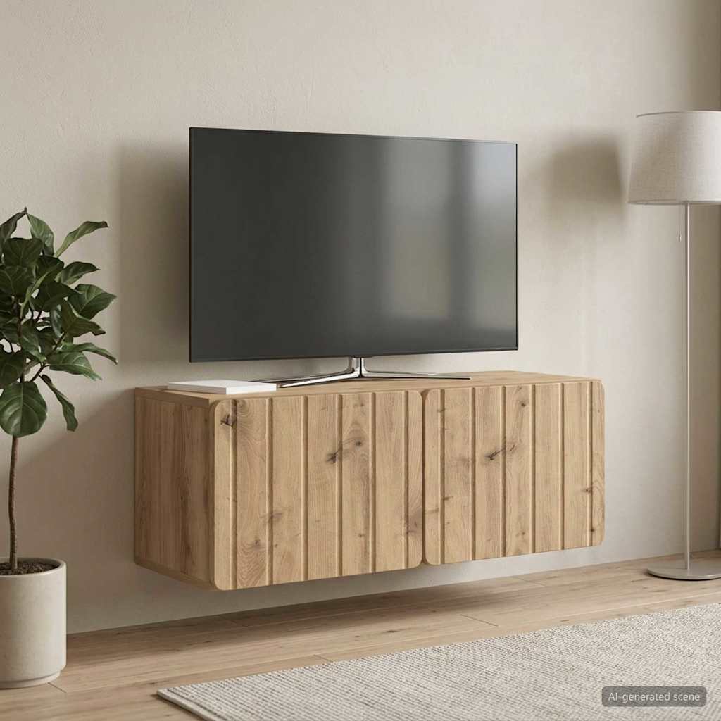 Mobile Porta TV da Muro 78,5 x 31 x 30 cm Rovere Artigianale