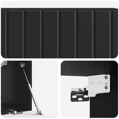 Mobile Porta TV da Muro Montaggio a parete Nero 98 x 31 x 30 cm | homemem39