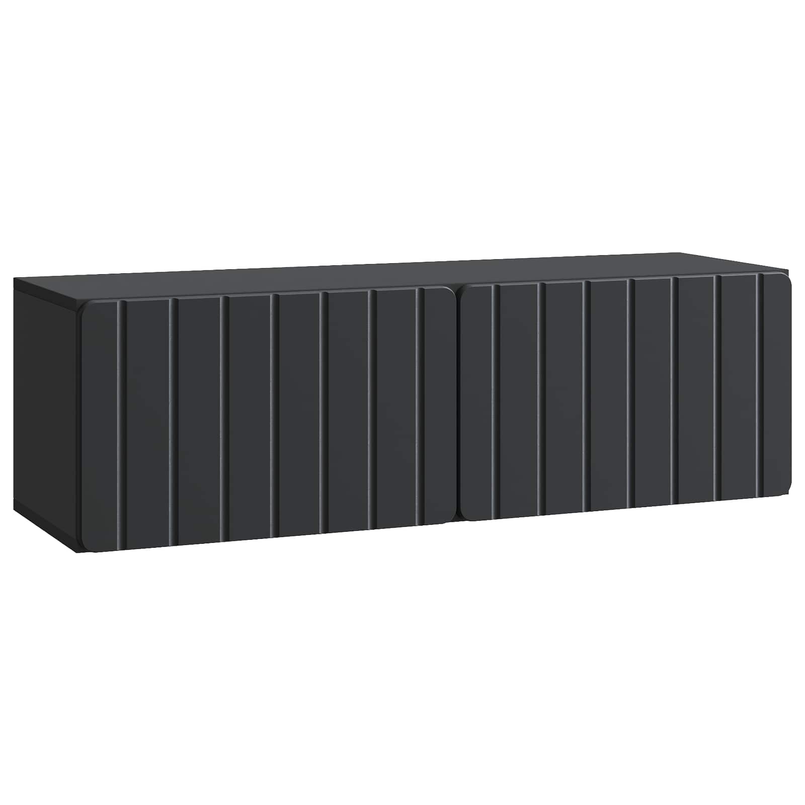Mobile Porta TV da Muro Montaggio a parete Nero 98 x 31 x 30 cm | homemem39