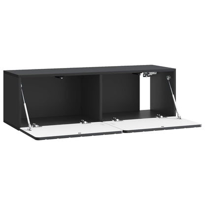 Mobile Porta TV da Muro Montaggio a parete Nero 98 x 31 x 30 cm | homemem39