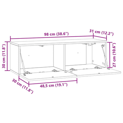 Mobile Porta TV da Muro Rovere Sonoma 98 x 31 x 30 cm | homemem39