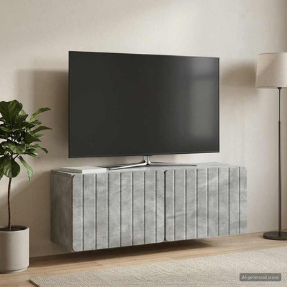 Mobile Porta TV da Muro 98 x 31 x 30 cm Grigio Cemento