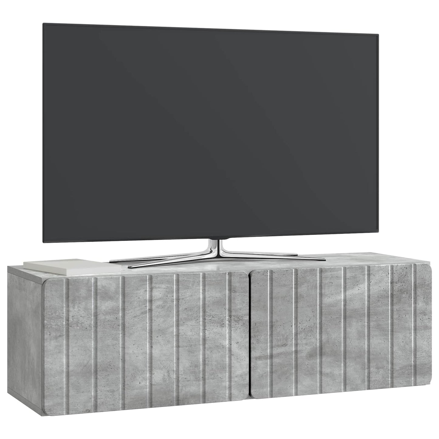 Mobile Porta TV da Muro 98 x 31 x 30 cm Grigio Cemento