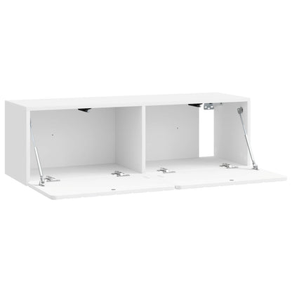 Mobile Porta TV da Muro Bianco Lucido 98 x 31 x 30 cm