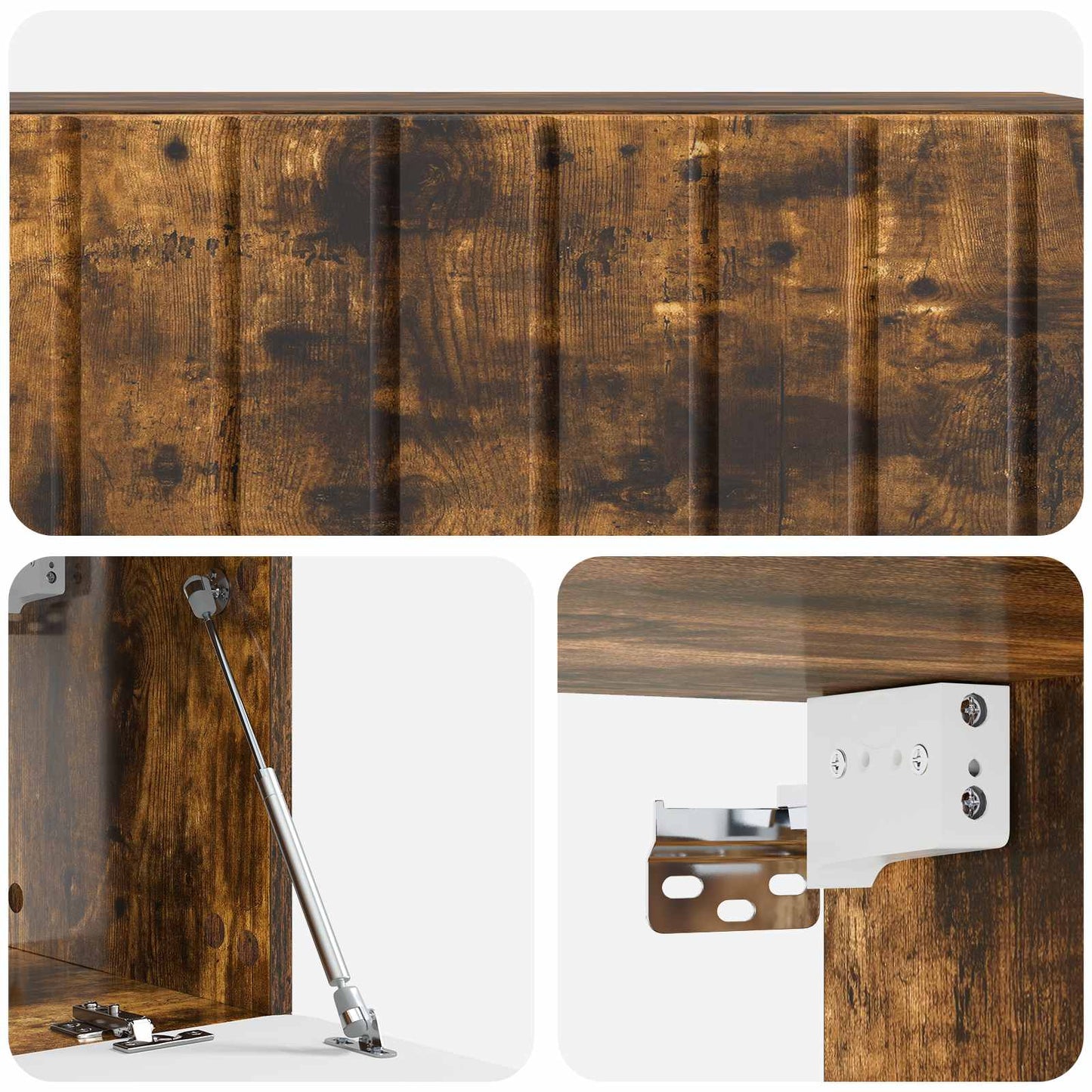 Mobile Porta TV da Muro 98 x 31 x 30 cm Rovere Fumo