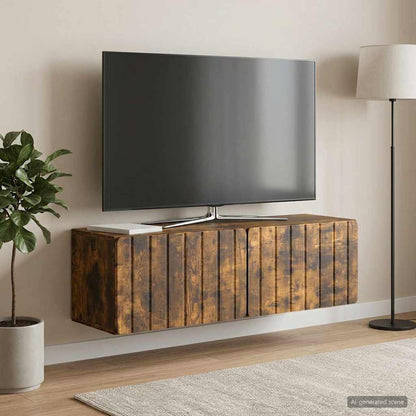Mobile Porta TV da Muro 98 x 31 x 30 cm Rovere Fumo